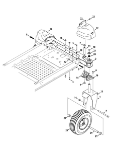 Front Axle Diagram and Parts List for Z-FORCESZ48 (17AIDGHB-17AIDGHB010)(2015) Cub Cadet Lawn Tractor